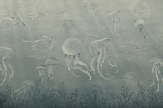 Dark Jellyfish Deep Sea Wallpaper