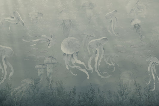 Dark Jellyfish Deep Sea Wallpaper
