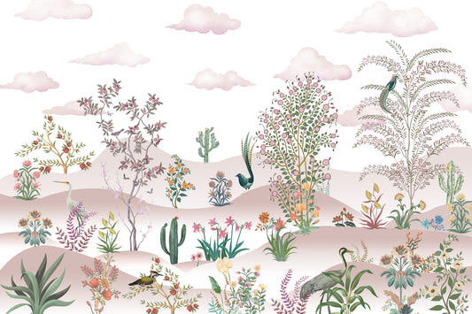 Vintage Desert Botanical Wallpaper