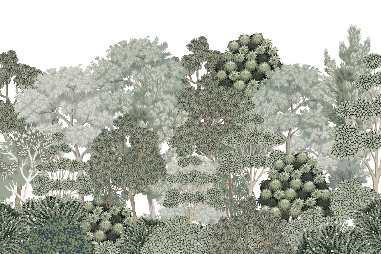 Lush Botanical Forest Wallpaper