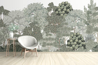 Lush tree wallpaper for nature-inspired rooms
