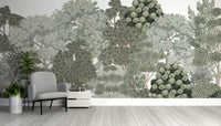 Lush tree wallpaper for nature-inspired rooms

