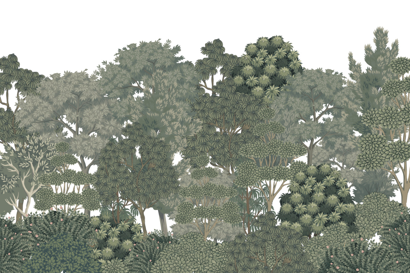 Lush Green Botanical Forest Wallpaper