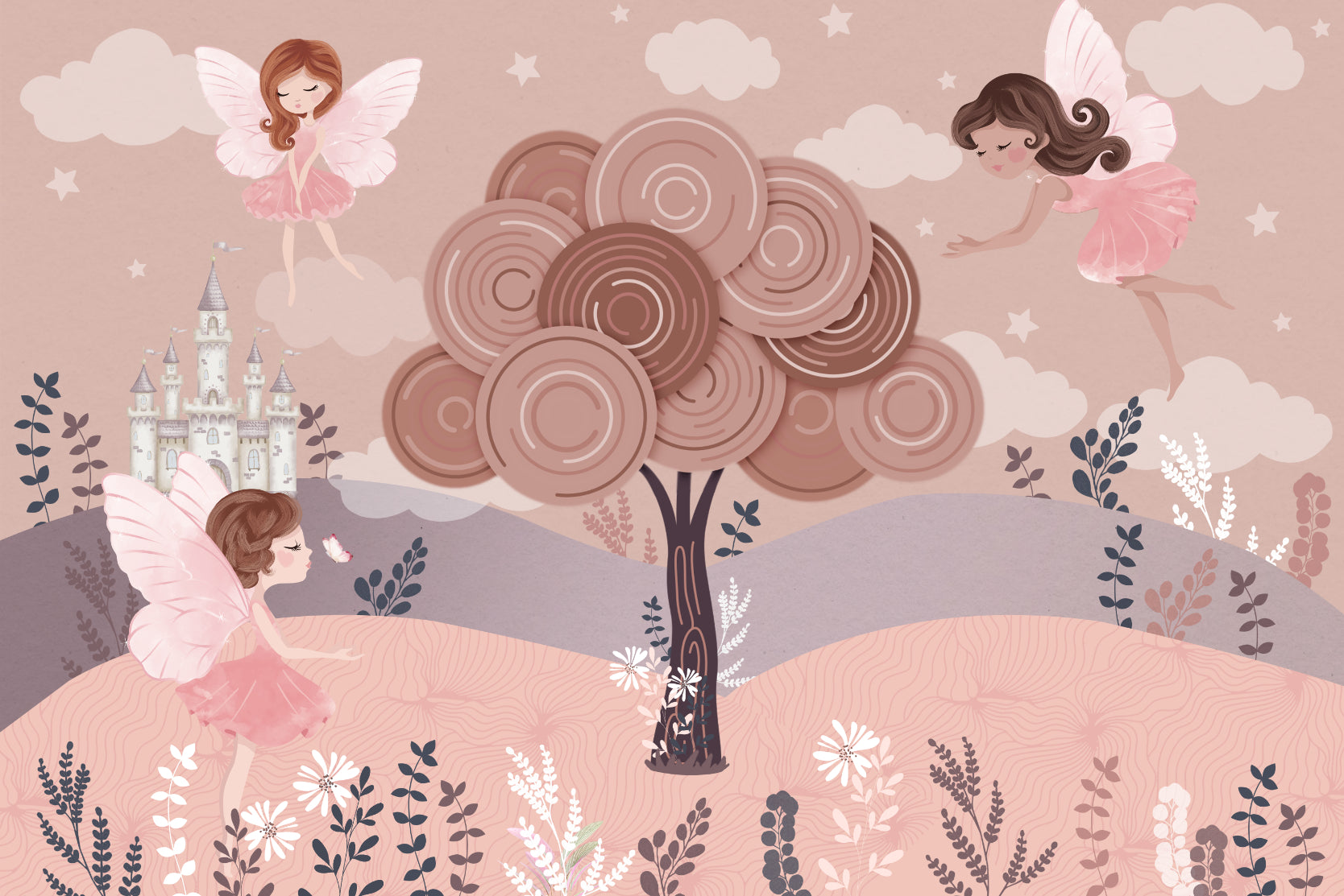 Fairyland Castle Fantasy Wallpaper