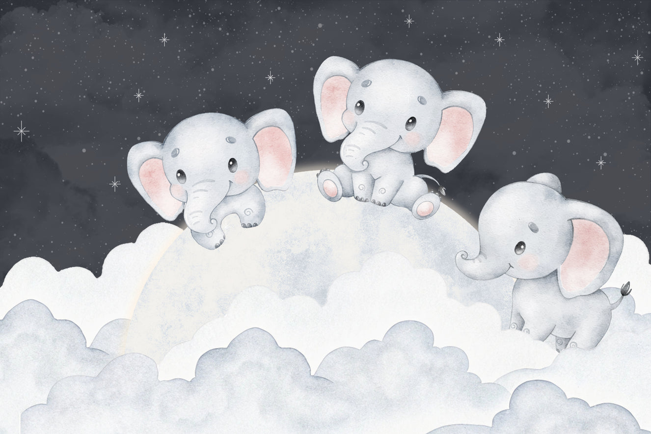 Sleepy Elephant Cloud Wallpaper