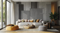 Monochrome city-inspired wall design
