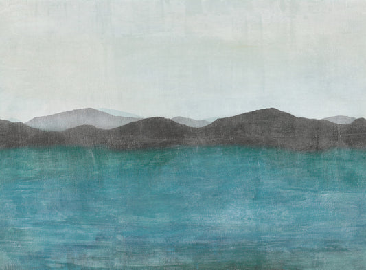 Watercolour Mountain Landscape Wallpaper