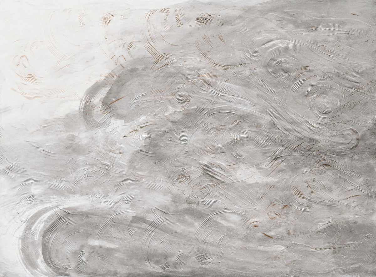 Elegant Gray Textured Swirl Wallpaper