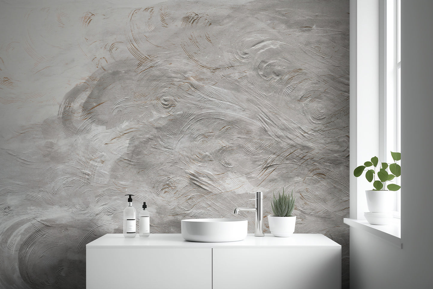 Stylish gray swirl pattern wallpaper
