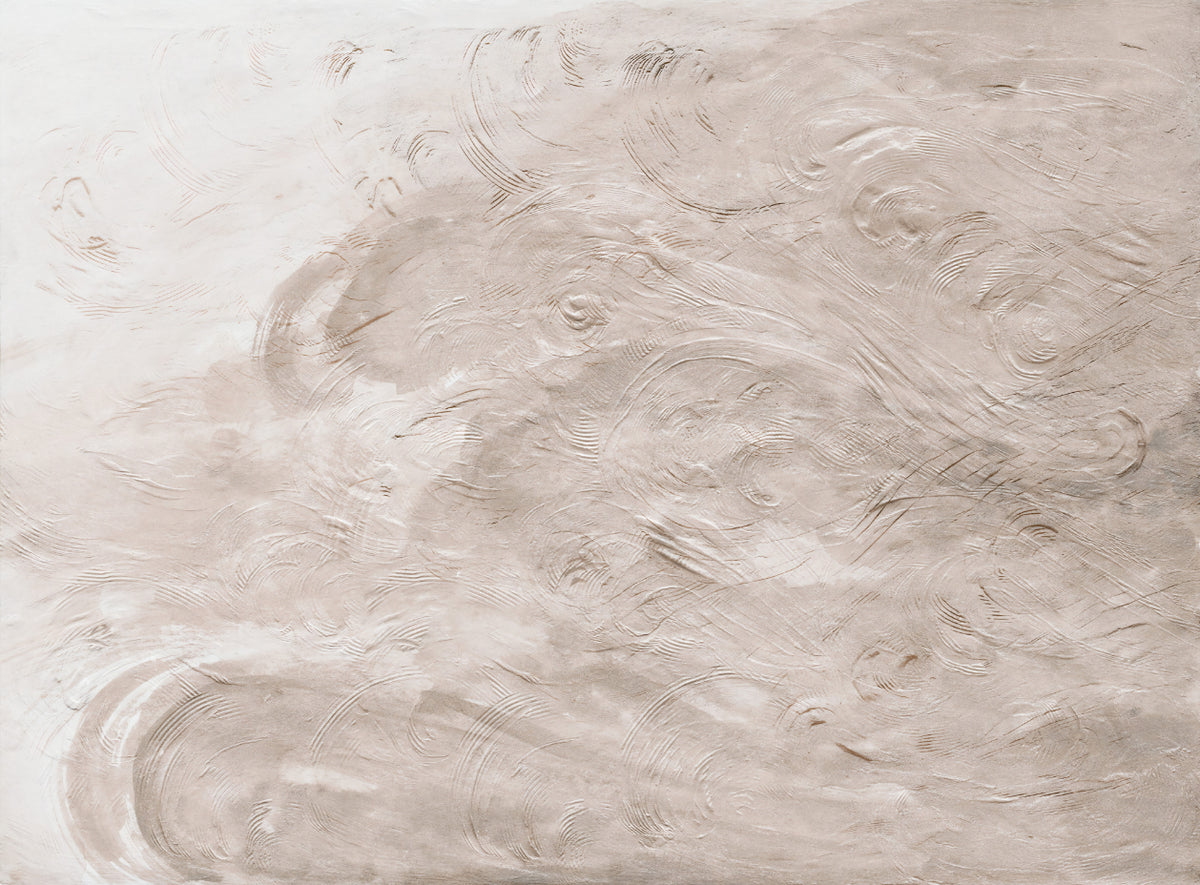Beige Textured Swirl Wallpaper