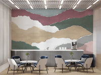 "Artistic abstract wallpaper with paper layers"
