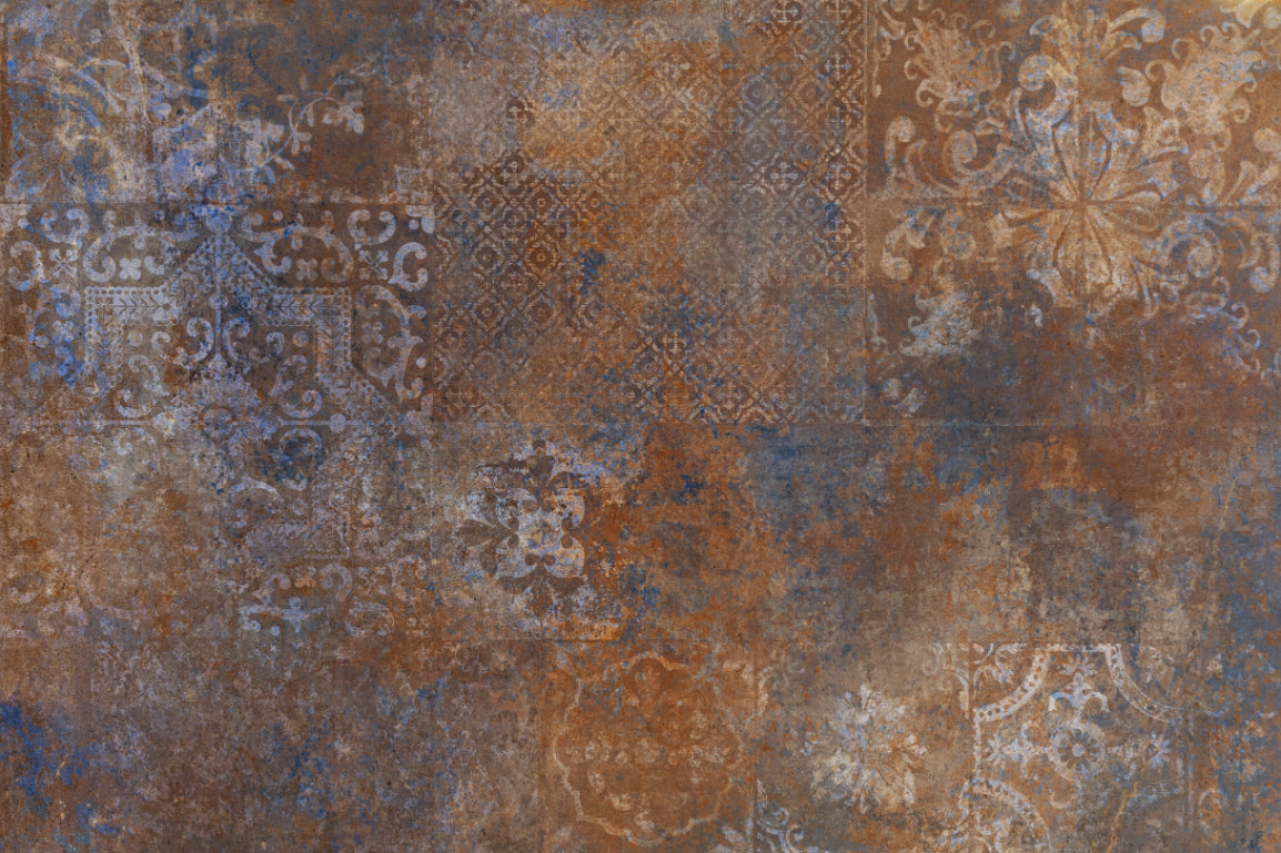 Rustic Distressed Vintage Wallpaper in your room — zoomed