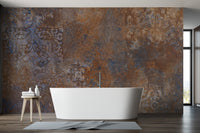 "Vintage wallpaper featuring aged patterns"
