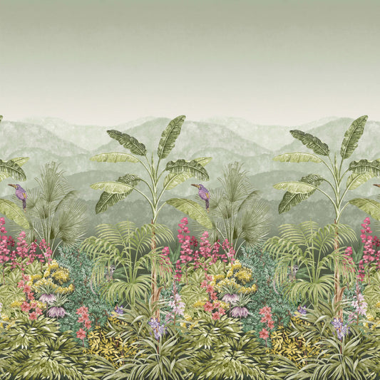 Tropical Jungle Botanical Wallpaper