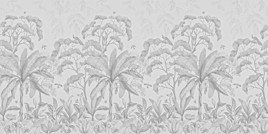 Black and White Jungle Wallpaper