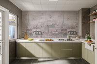 French cityscape wallpaper with Ferris wheel
