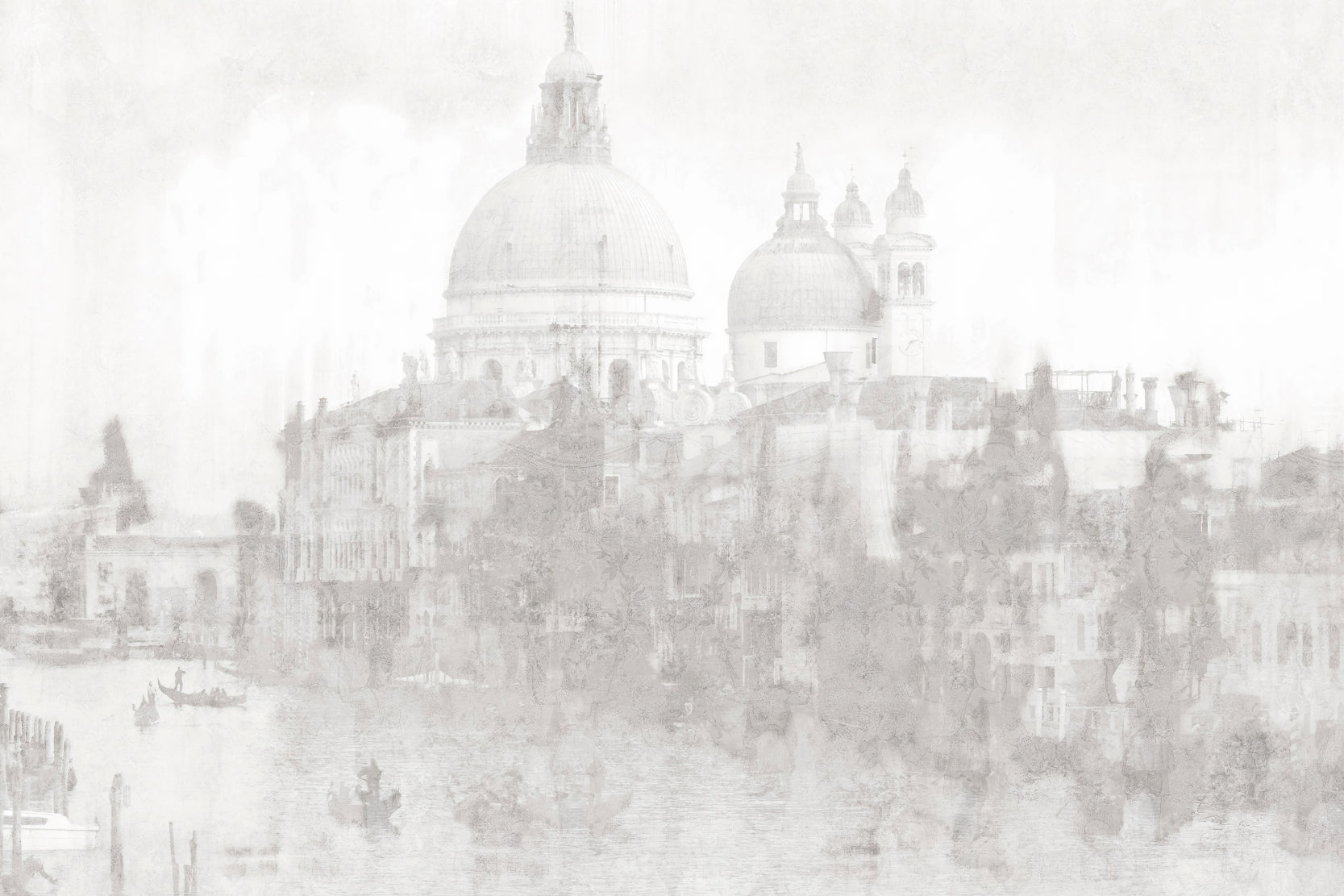Monochrome Venice Cityscape Wallpaper
