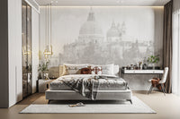 Monochrome city wallpaper featuring Venice
