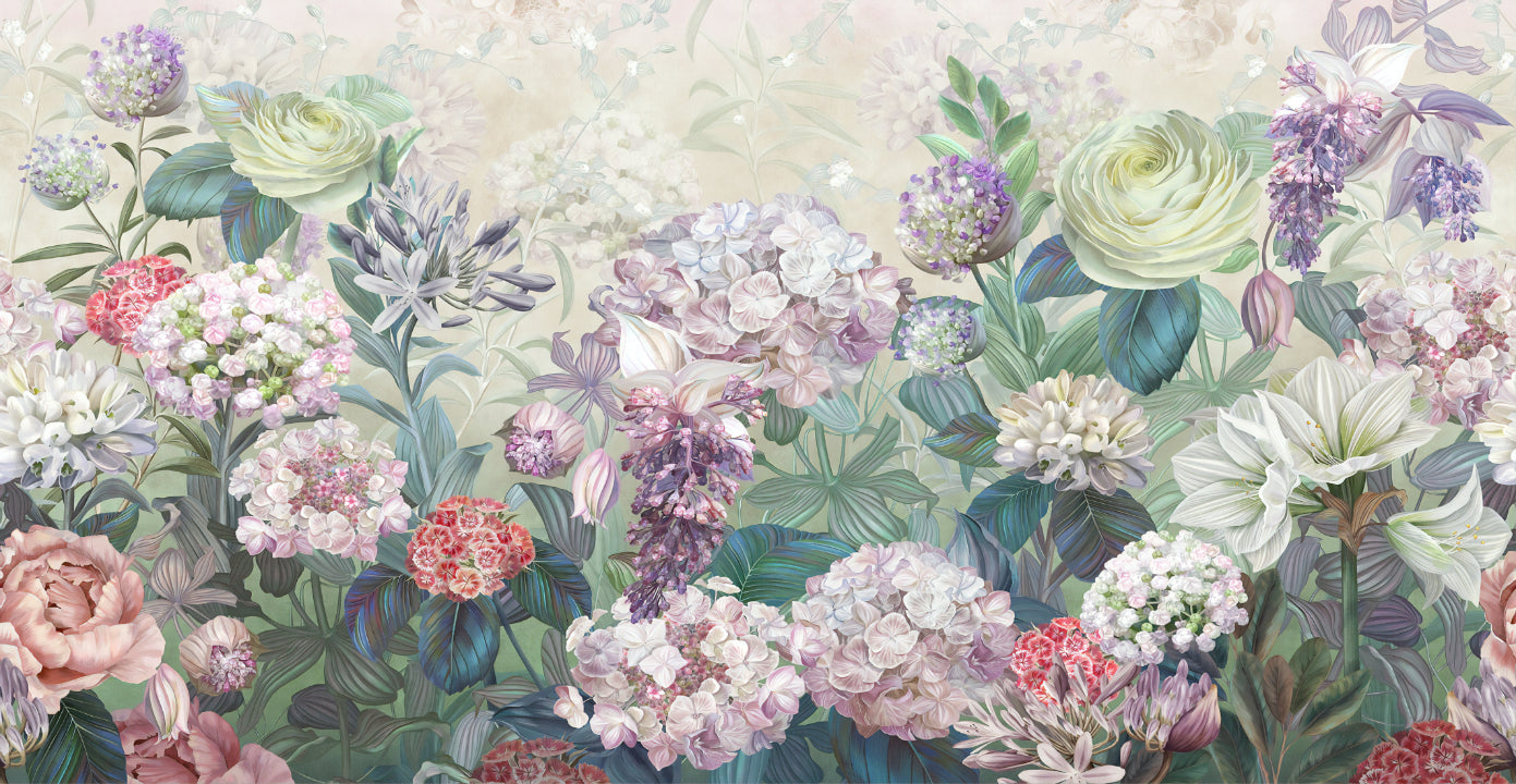Vibrant Botanical Floral Wallpaper