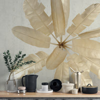 Textured gold leaf wallpaper for walls
