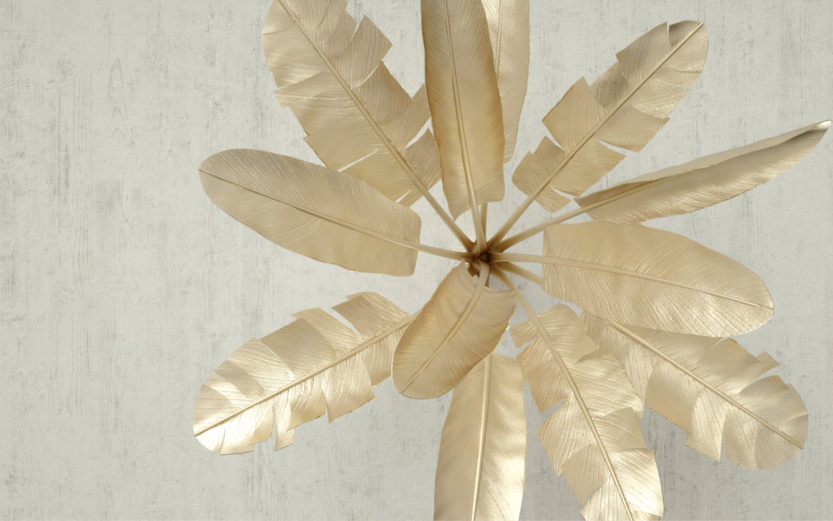 Luxury Gold Banana Leaf Wallpaper