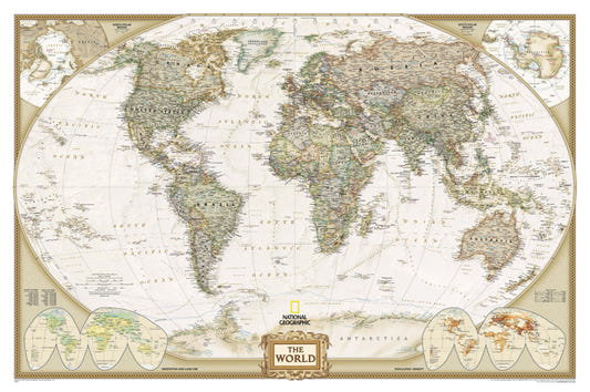 National Geographic World Map Mural Wallpaper