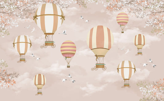 Whimsical Hot Air Balloon Wallpaper