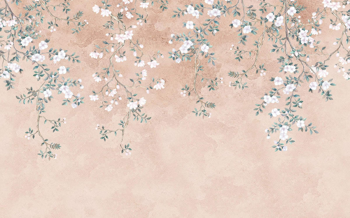 Delicate Floral Branch Wallpaper