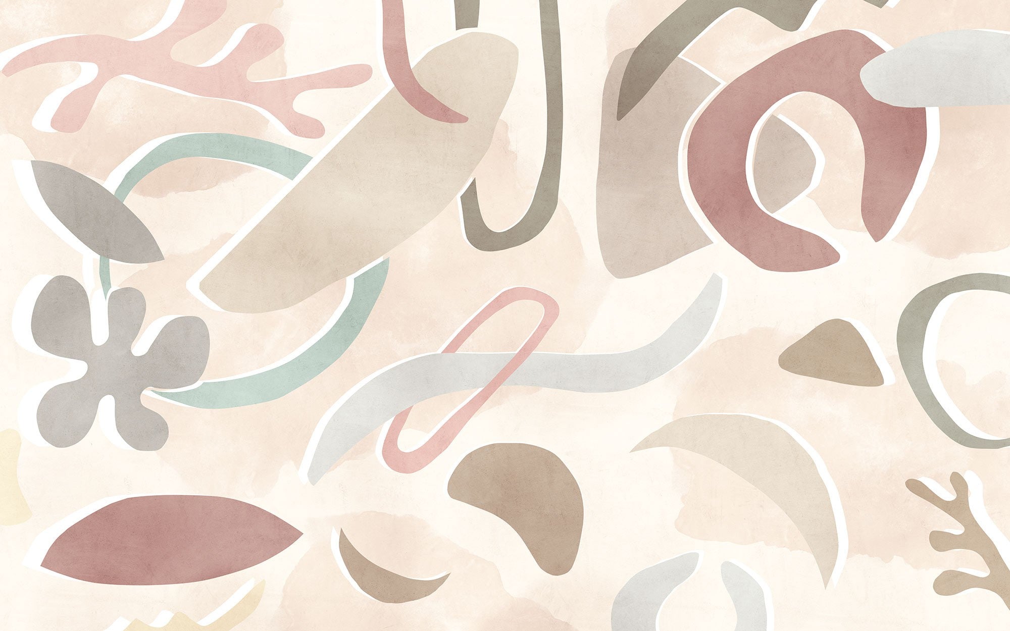 Modern Pastel Abstract Wallpaper