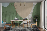 Muted earthy tribal pattern wallpaper
