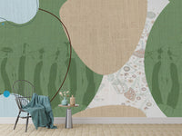 Earthy tones tribal pattern wallpaper
