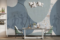 Geometric tribal figures wall mural
