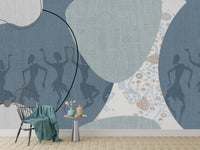 Rhythmic tribal movement wall mural

