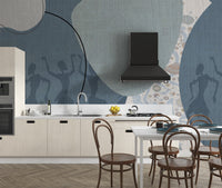 Textured abstract tribal dance wallpaper




