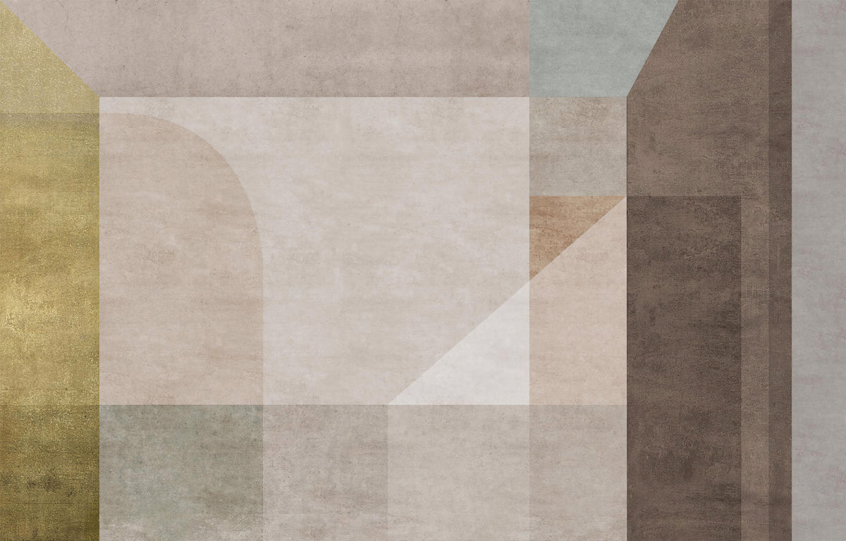 Modern Geometric Textured Wallpaper in your room — zoomed