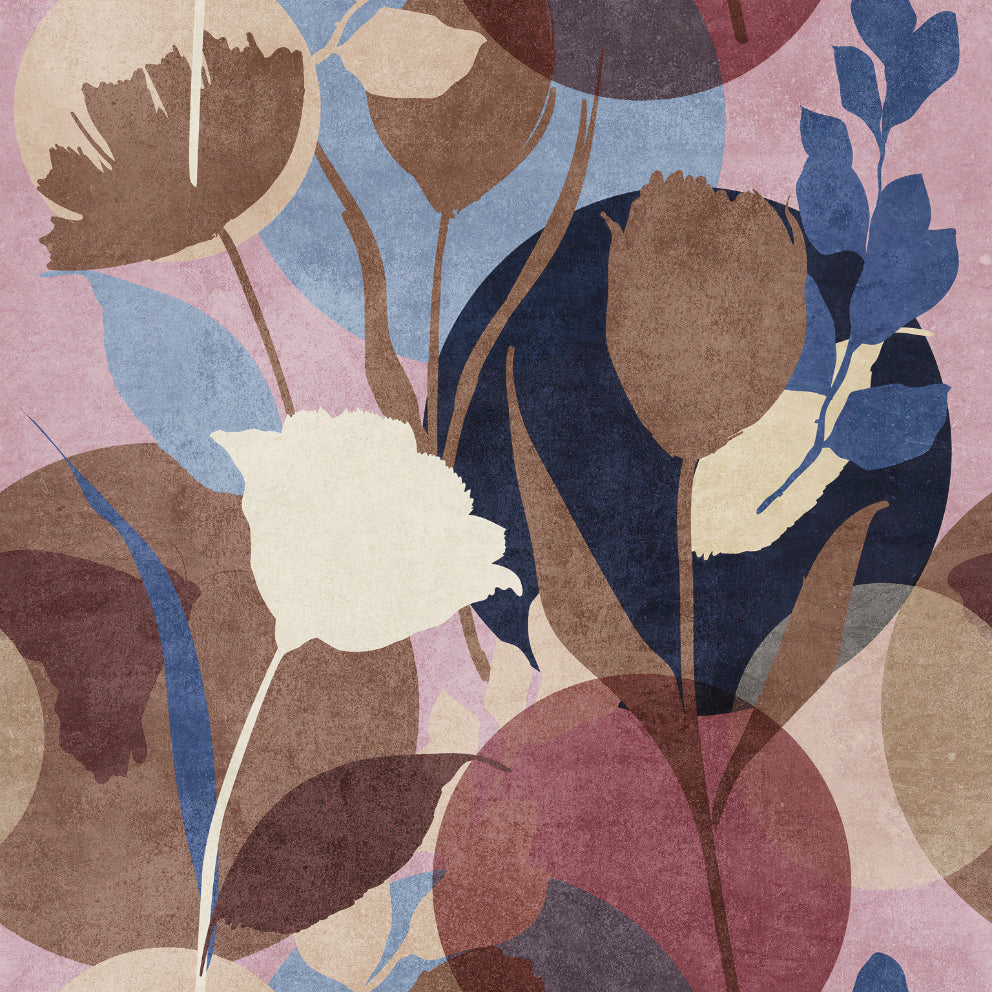 Abstract Floral Botanical Wallpaper