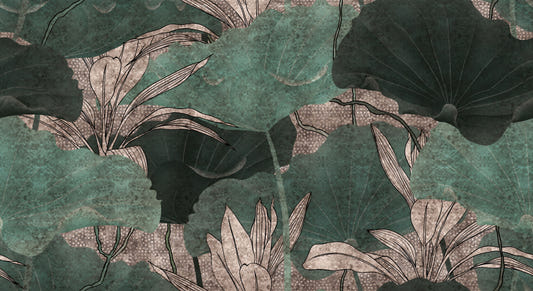 Botanical Green Leaf Wallpaper