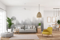 Foggy forest landscape wallpaper
