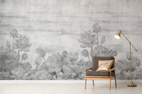 Lotus flower wall mural in soft tones
