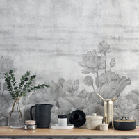 Black and white lotus flower wallpaper
