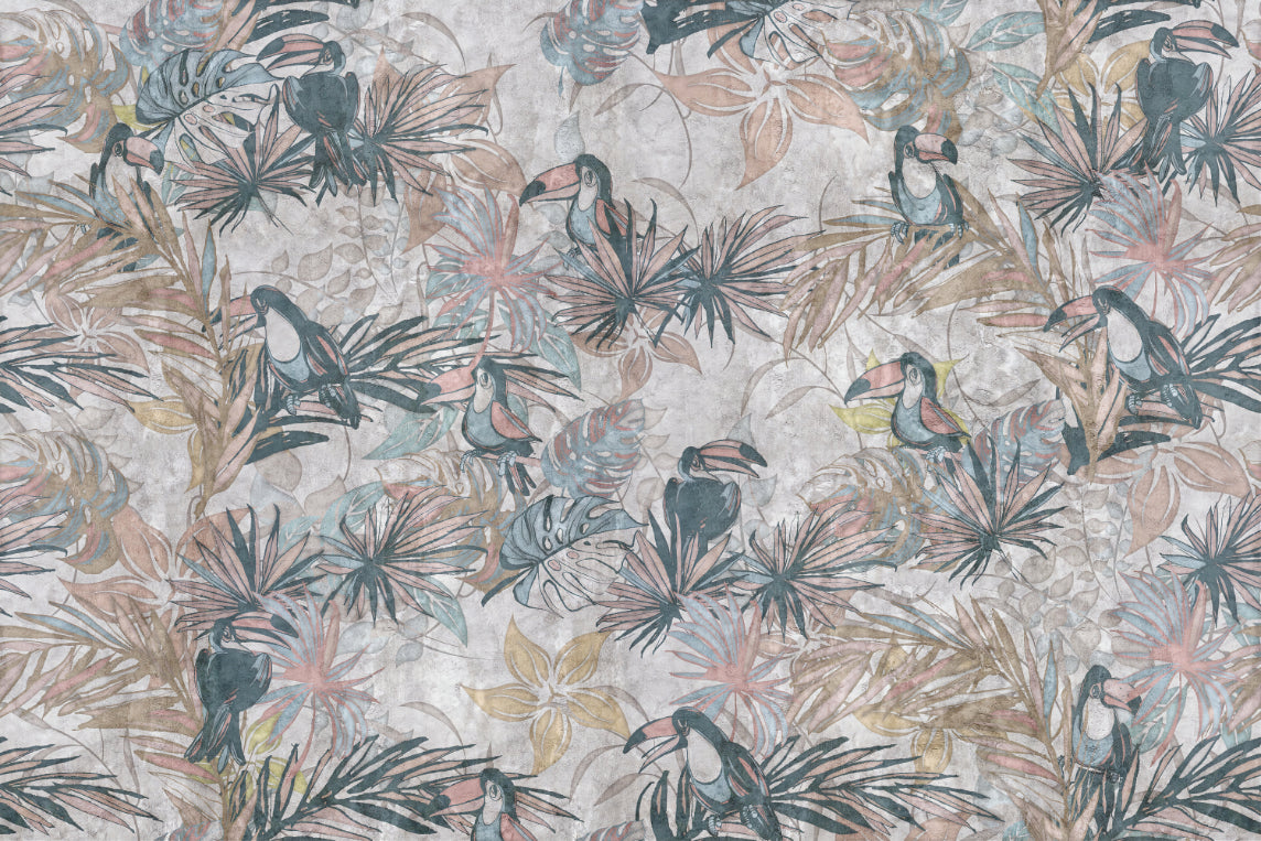Vintage Tropical Toucan Wallpaper