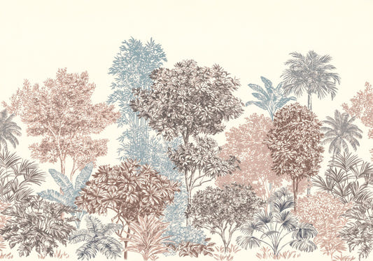 Vintage Tropical Forest Wallpaper