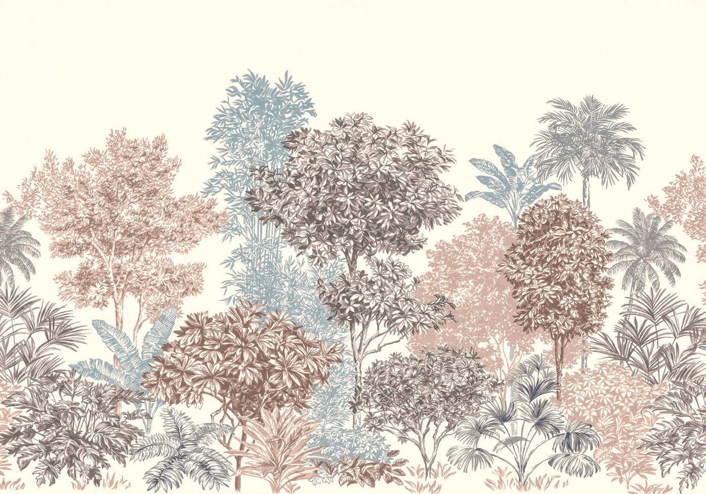 Vintage Tropical Forest Wallpaper