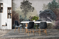 Lush illustrated woodland wall décor
