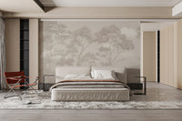 Elegant woodland landscape wall mural
