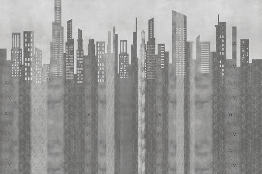 Grayscale Urban Cityscape Wallpaper