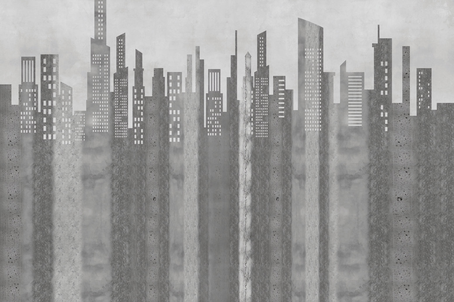 Grayscale Urban Cityscape Wallpaper