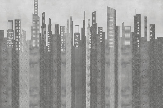 Grayscale Urban Cityscape Wallpaper