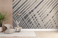Sleek geometric abstract wall covering
