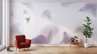Pastel-colored flower wallpaper mural
